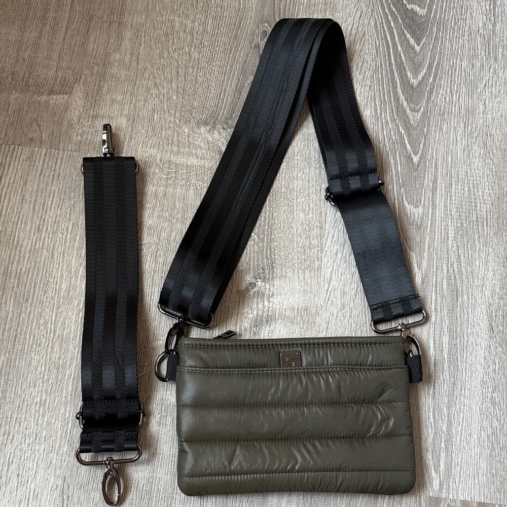 Think Royln Shiny Deep Green Bum Bag/ Crossbody